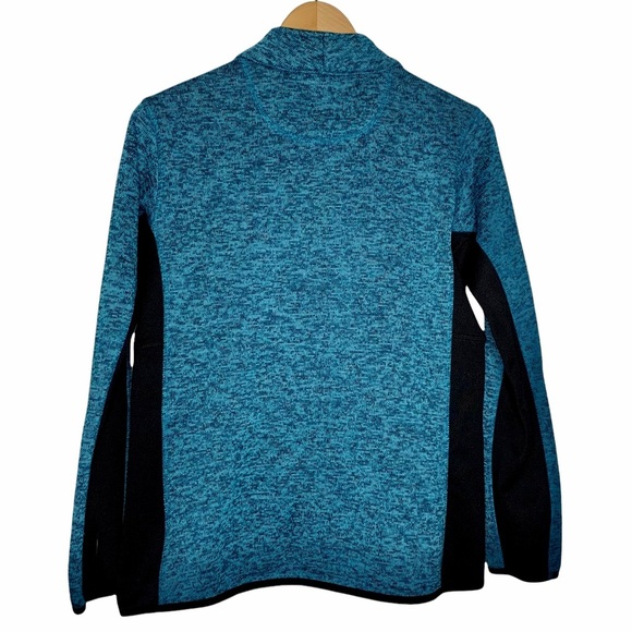 MNY Marc NY by ANDREW MARC Heathered Teal Zip‎ Up Sweatshirt Fleece Jacket sz L - Picture 5 of 11